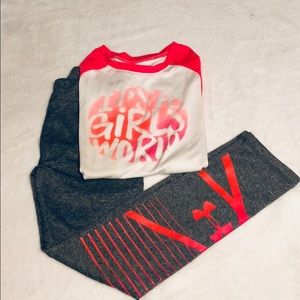 Girls UNDER ARMOUR athletic set. Sz 6-6x